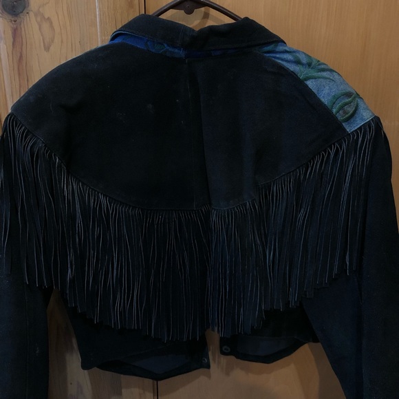 Genuine Suede Ladies Leather Jacket w/ #Fringe - Picture 2 of 4